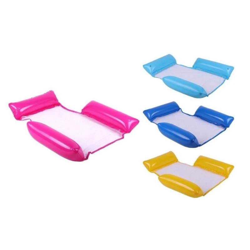 Materassino Gonfiabile con Rete 130x122 cm per Mare o Piscina Relax