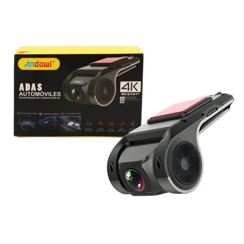 Dash Cam Auto 4K Andowl Q-CA17 ADAS G-Sensor Visione Notturna Grandangolo