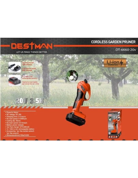 Forbici Potatura a Batteria Cordless