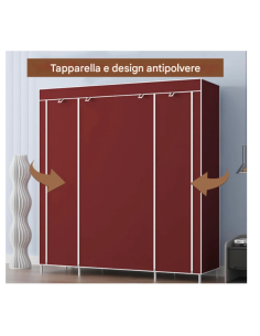 Armadio in Tessuto 170x45x170cm – Guardaroba Portatile... 2