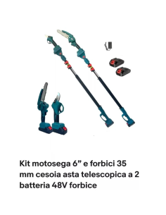 Kit Potatura Motosega 6” + Cesoia a Batteria con Asta... 2