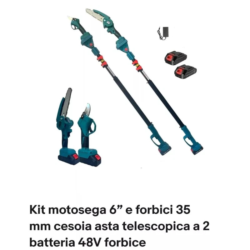 Kit Potatura Motosega 6” + Cesoia a Batteria...