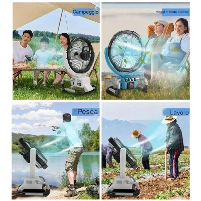 Ventilatore Portatile a Batteria 21V...
