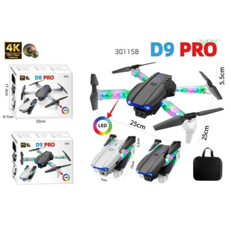 Drone con Fotocamera 4K e Luci LED + Valigetta