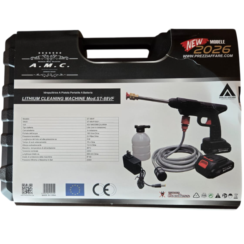 Idropulitrice Portatile a Batteria Pro – Doppia...