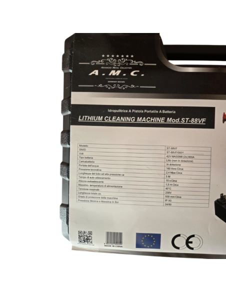 Idropulitrice, Portatile 2x Batterie Litio, cavo 5M, 230V