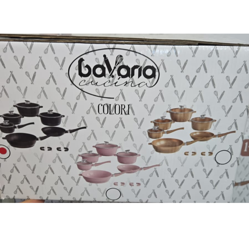 Batteria di pentole Bavaria 14 pezzi in pietra...