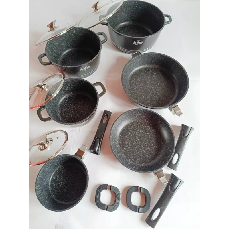 Batteria di pentole Bavaria 14 pezzi in pietra...