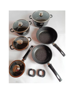 Batteria di pentole Bavaria 14 pezzi in pietra lavica... 2