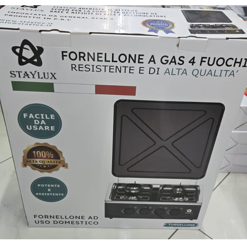 Fornellone a Gas 4 Fuochi STAYLUX – Resistente...