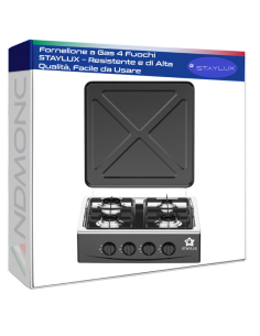 Fornellone a Gas 4 Fuochi STAYLUX – Resistente e di Alta...