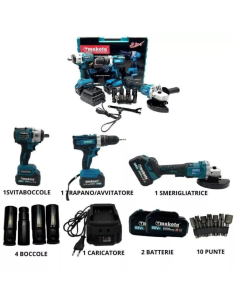 Kit 3 in 1 Trapano Avvitatore + Avvitatore a Impulsi +... 2
