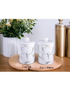 2x Barattoli effetto Marmo Caffè, Zucchero 2