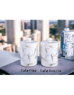 2x Barattoli effetto Marmo Sale grosso, Sale fino 2