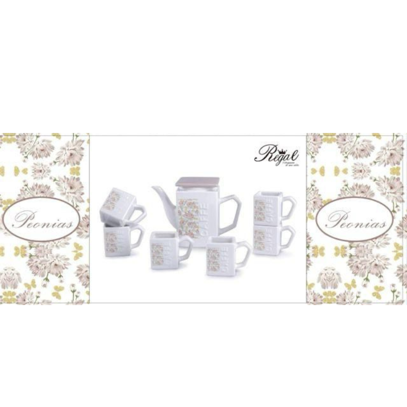 Set Caffè 7pz. Peonias 82239 Ceramica