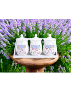 Tris barattoli Caffè,zucchero,sale art.82259 Ceramica 2