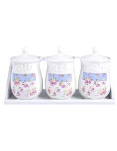 Tris barattoli Caffè,zucchero,sale art.82259 Ceramica