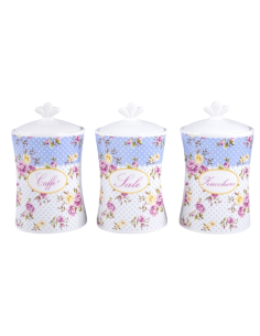 Tris barattoli Caffè,zucchero,sale art.82265 Ceramica