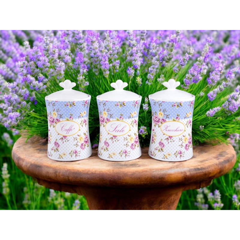 Tris barattoli Caffè,zucchero,sale art.82265...