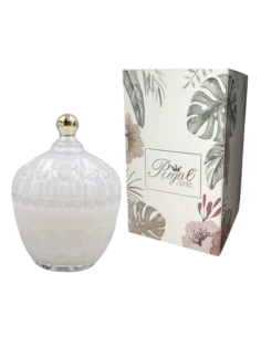 Candela in Vetro Profumata Bianco CM17