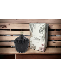 Candela in Vetro Profumata Nero CM14 2