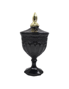 Candela in Vetro Profumata Nero 12x24cm