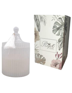 Candela in Vetro Profumata Bianco CM17-2