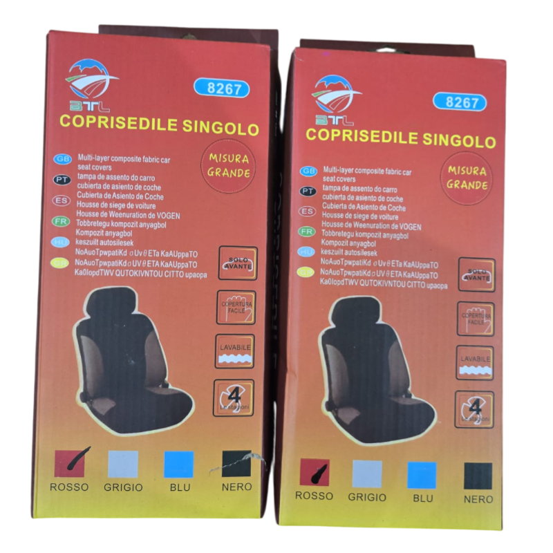 2x Coprisedili singoli Rosso