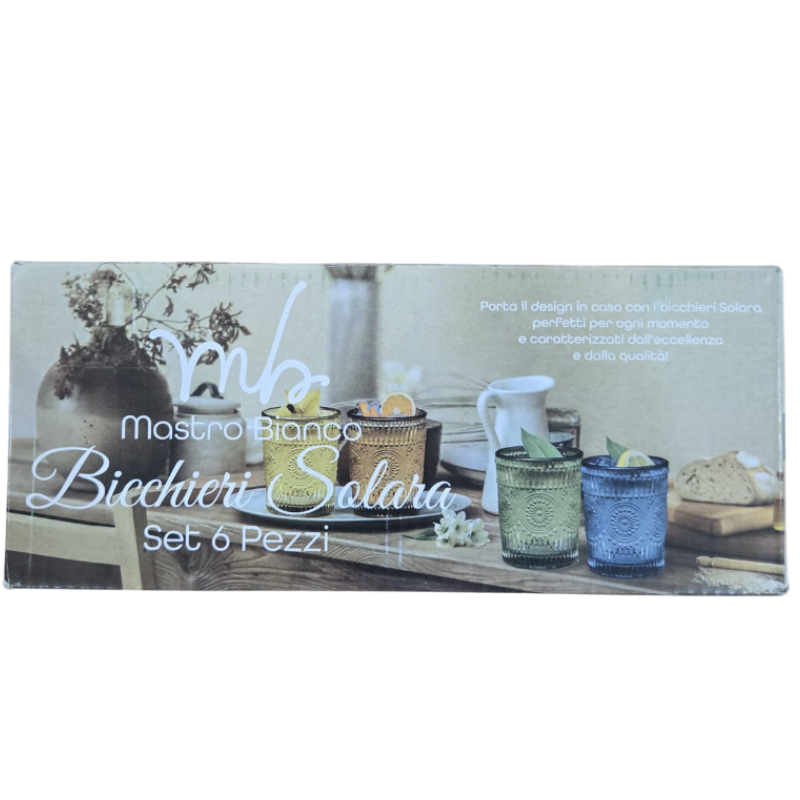 Set 6 pezzi Bicchieri