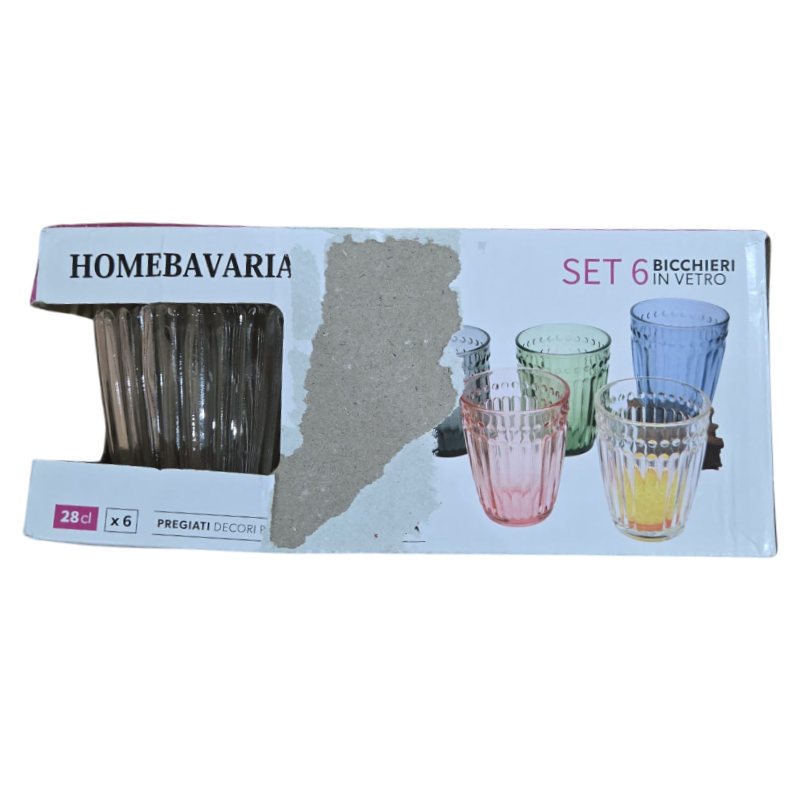 Set 6 Bicchieri in Vetro