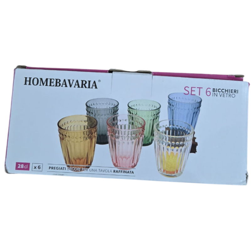 Set 6 Bicchieri in Vetro