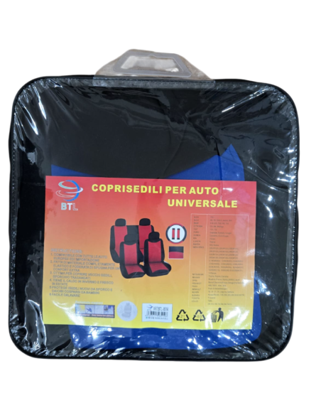 Set completo copri sedili Auto Blu Nero