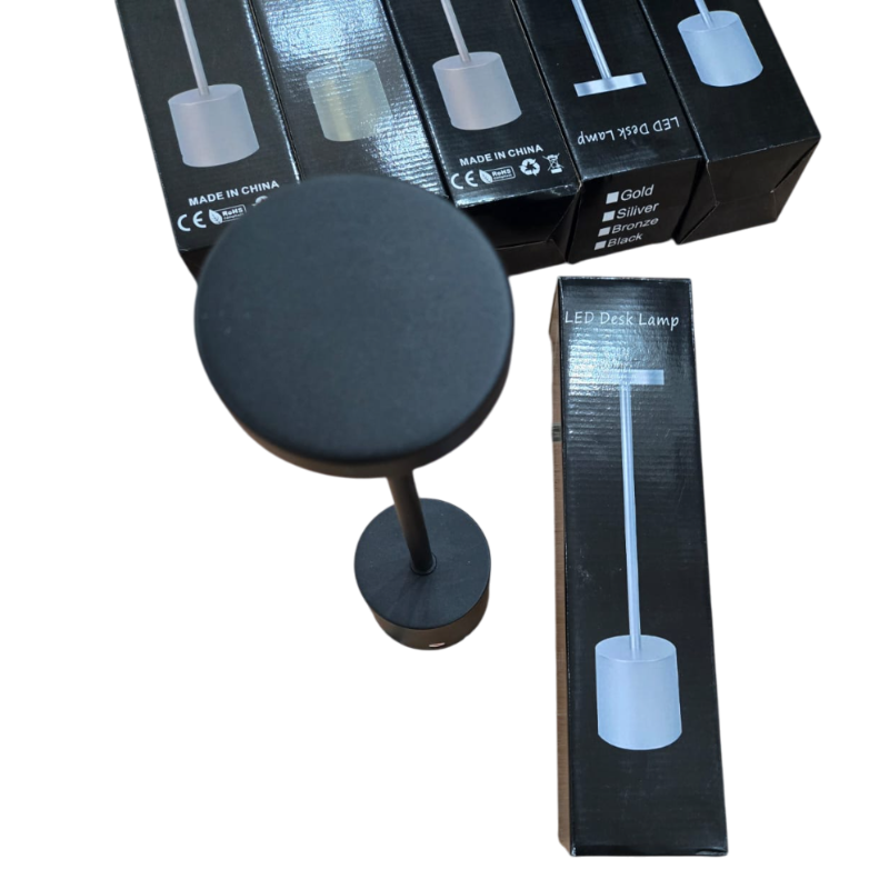 1pz. Lampada da Tavolo touch Nero dimmerabile,...