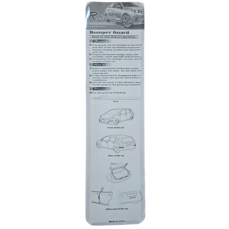 2pz. Strisce paraurti antigraffio GRIGIO