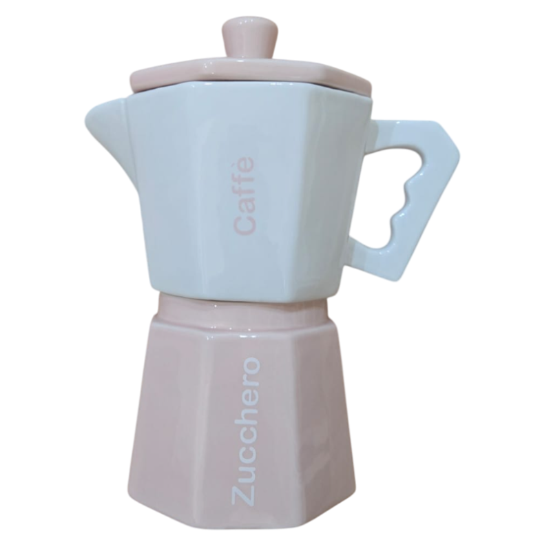 Barattolo Caffè,zucchero Rosa bianco