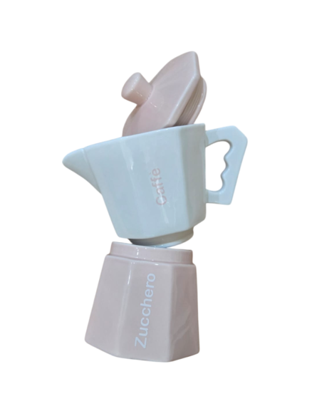 Barattolo Caffè,zucchero Rosa bianco