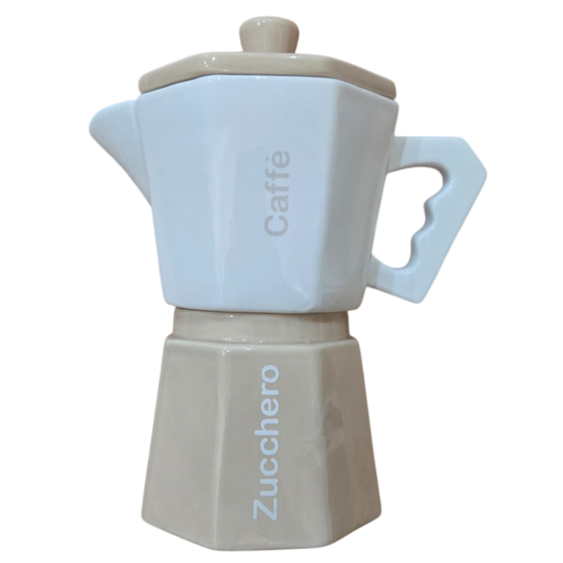 Barattolo Caffè,zucchero Tortora bianco