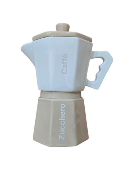 Barattolo Caffè,zucchero Tortora bianco