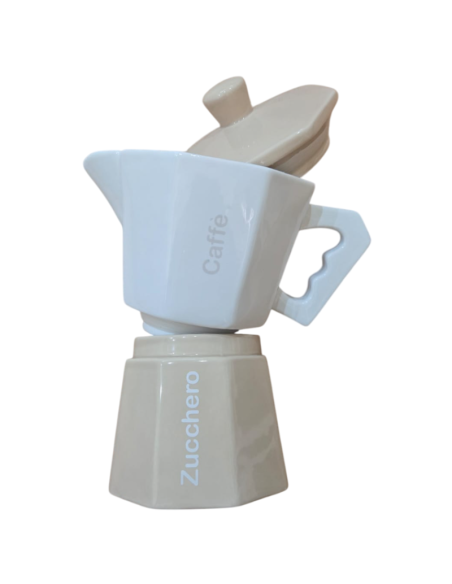 Barattolo Caffè,zucchero Tortora bianco