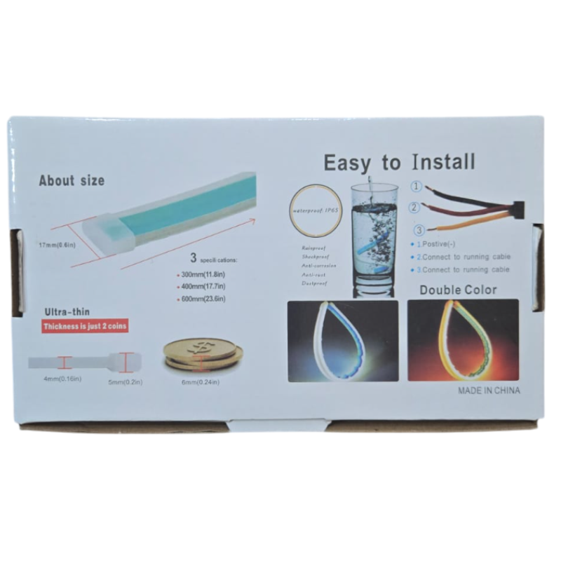 2pz. strisce Luce diurna e freccia, adesivo