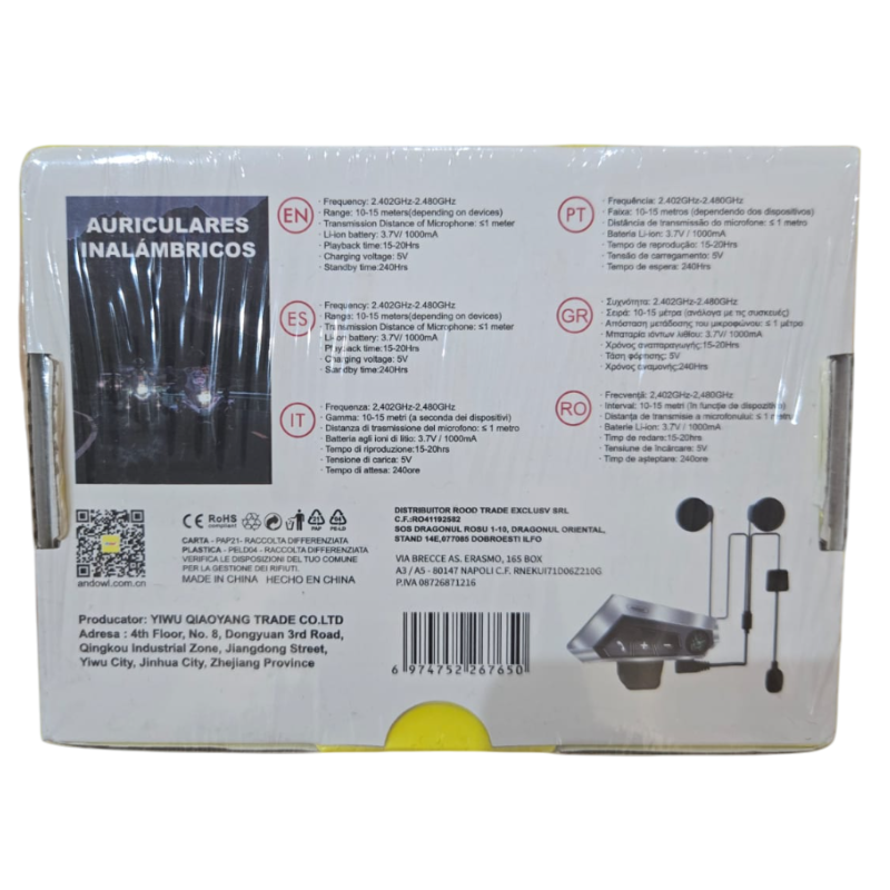 Auricolare Wireless moto/scooter