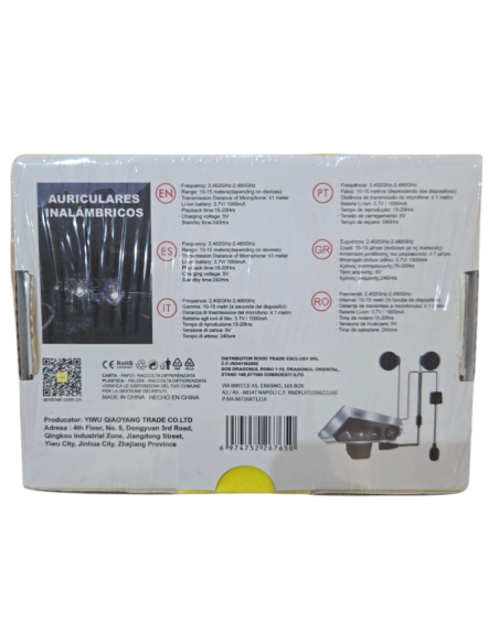 Auricolare Wireless moto/scooter