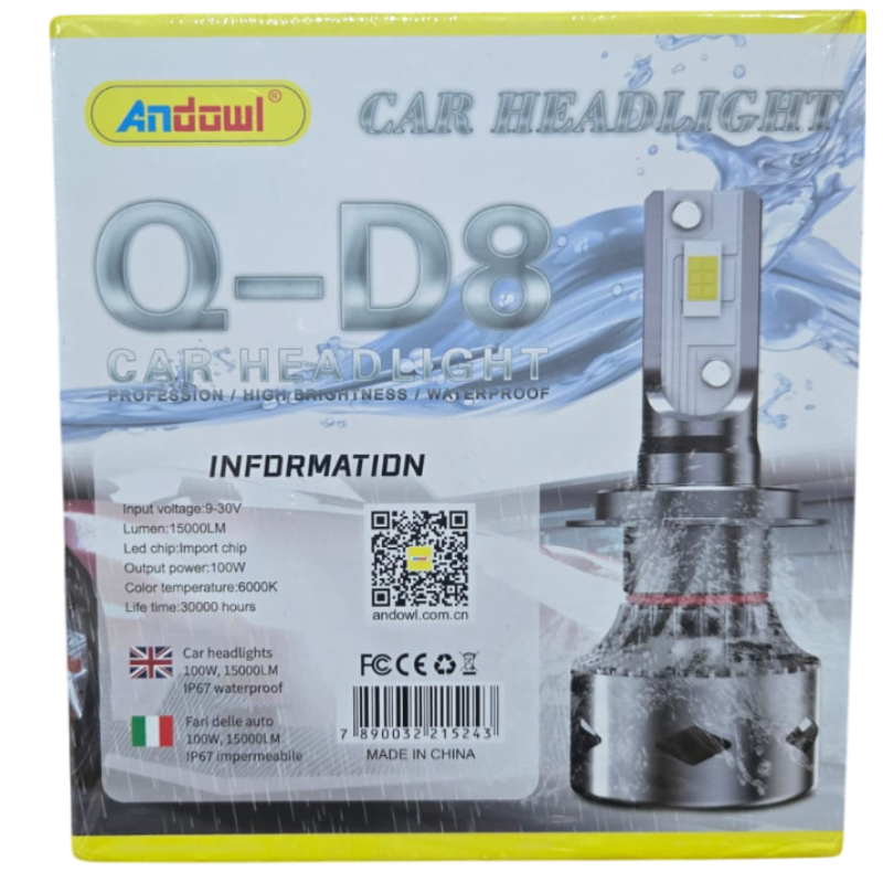 Coppia Lampade LED H7 100W 15000LM