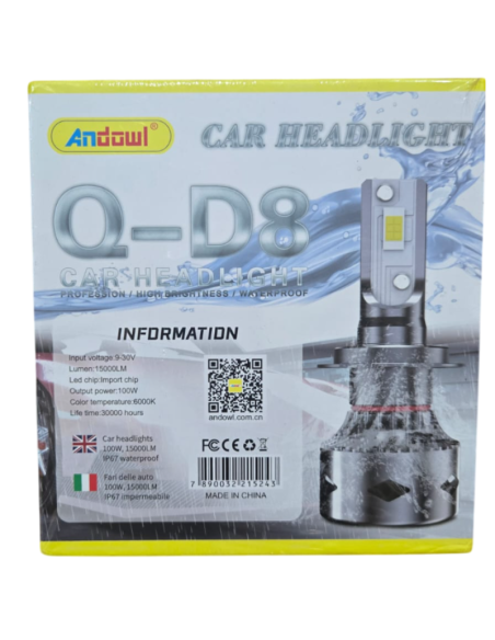 Coppia Lampade LED H7 100W 15000LM