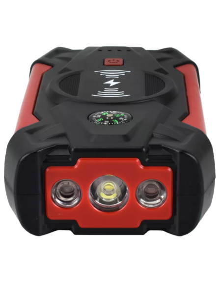 Avviatore Batteria 26000mAh 600A con Torcia, USB e Ricarica Wireless Smartphone Andowl Q-X7 – Rosso