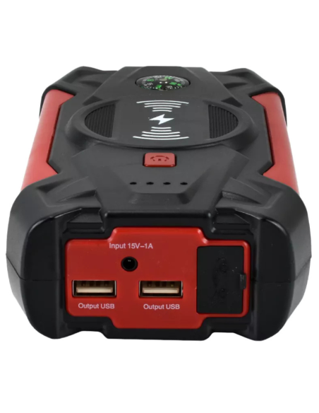 Avviatore Batteria 26000mAh 600A con Torcia, USB e Ricarica Wireless Smartphone Andowl Q-X7 – Rosso