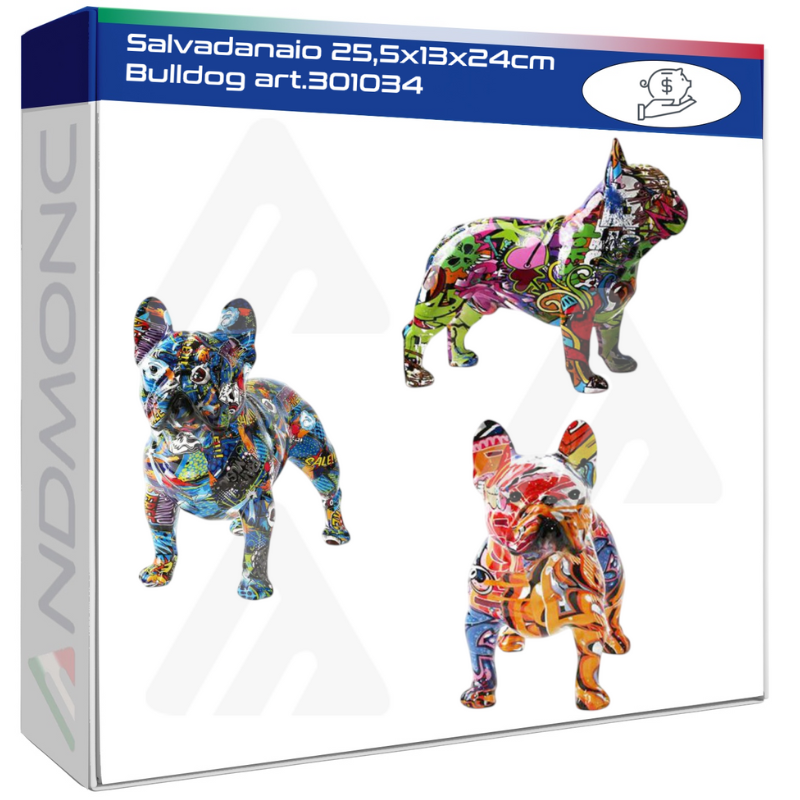 Salvadanaio 25,5x13x24cm Bulldog art.301034