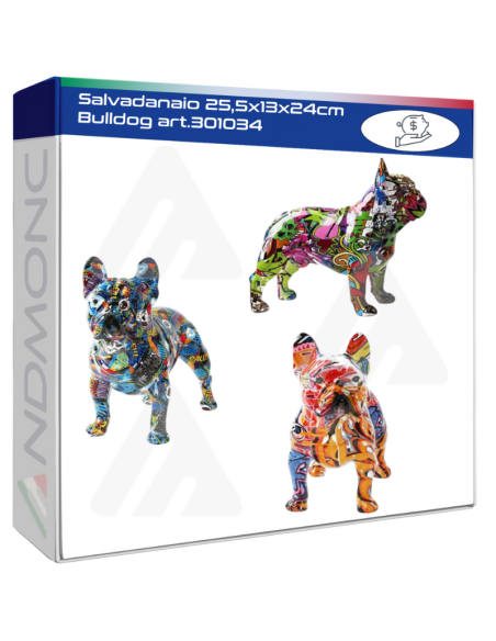 Salvadanaio 25,5x13x24cm Bulldog art.301034