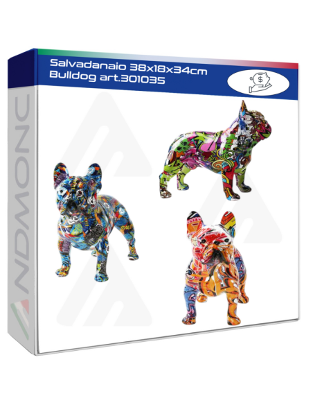 Salvadanaio 38x18x34cm Bulldog art.301035