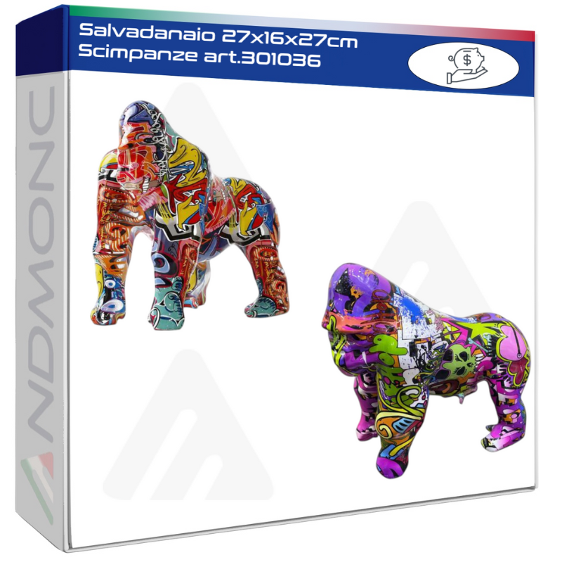 Salvadanaio 27x16x27cm Scimpanze art.301036